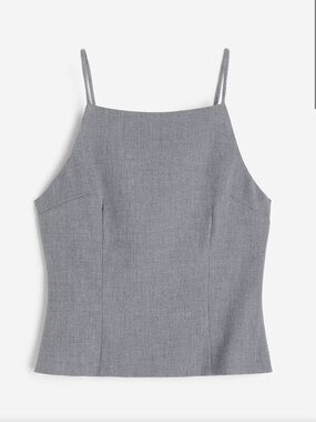 Gray Open-backed strappy top